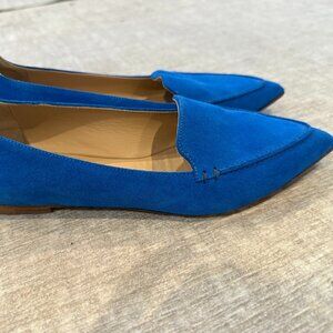 M.Gemi Blue Suede Pointed-Toe Flats – Size 36.5 – Made in Italy – Excellent Cond